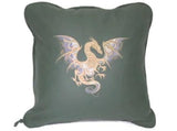 Handmade Genuine Leather Celtic Dragon Genuine Full grain Cow Hide Leather Pillow