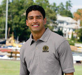 Duncarron Medievel Fort Embroidered Heather Grey Polo Shirt