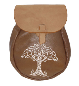 Oval Drop Belt Celtic Tree of Life Design Sporran