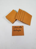 10 Genuine Leather Label Patches Blank 2 1/4 x 3 1/2 inch Rectangle