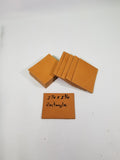 10 Genuine Leather Label Patches Blank 2 1/4 x 3 1/2 inch Rectangle