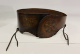 Wide Brown Leather Belt