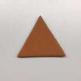 10 2.25" Genuine Leather Label Patches Blank Triangle