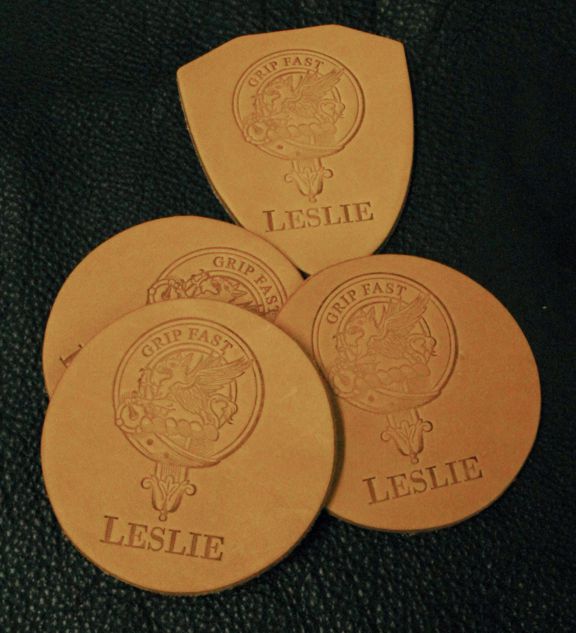 Clan Leslie Round & Shield Coasters