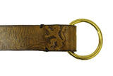 Single Ring Brown Leather Sash Belt