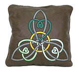 Handmade Genuine Leather Celtic Knot Design Decorative Accent Throw Pillow Cover