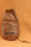 Handmade Six-Sided Leather Bag embroiderd with Duncarron Logo
